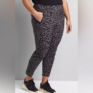 Lane Bryant On-The-Go Slim Ankle Pant size 16 animal print